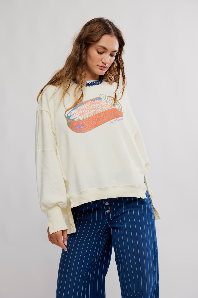 WTF Graphic Camden Pullover| Sardine Combo