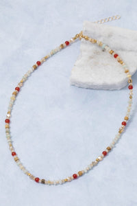 Multi Beads Link Adjustable Necklace