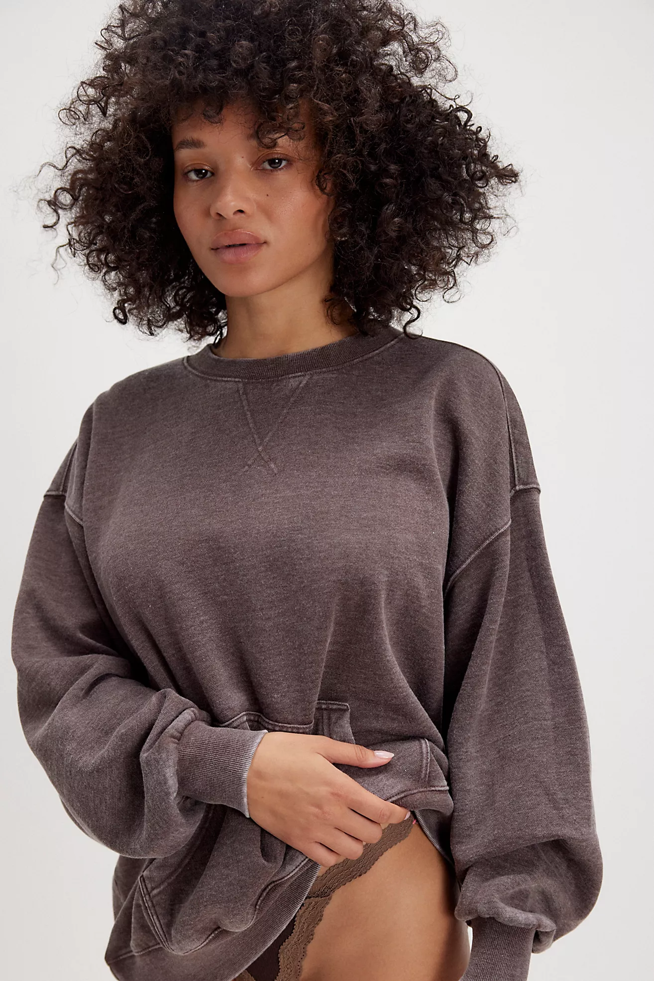 Slow It Down Pullover in French Toast