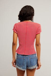 Most Wanted Cardi | Red|White Stripe