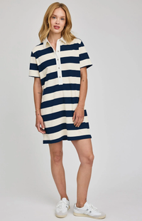Colbie Dress | Navy Stripe