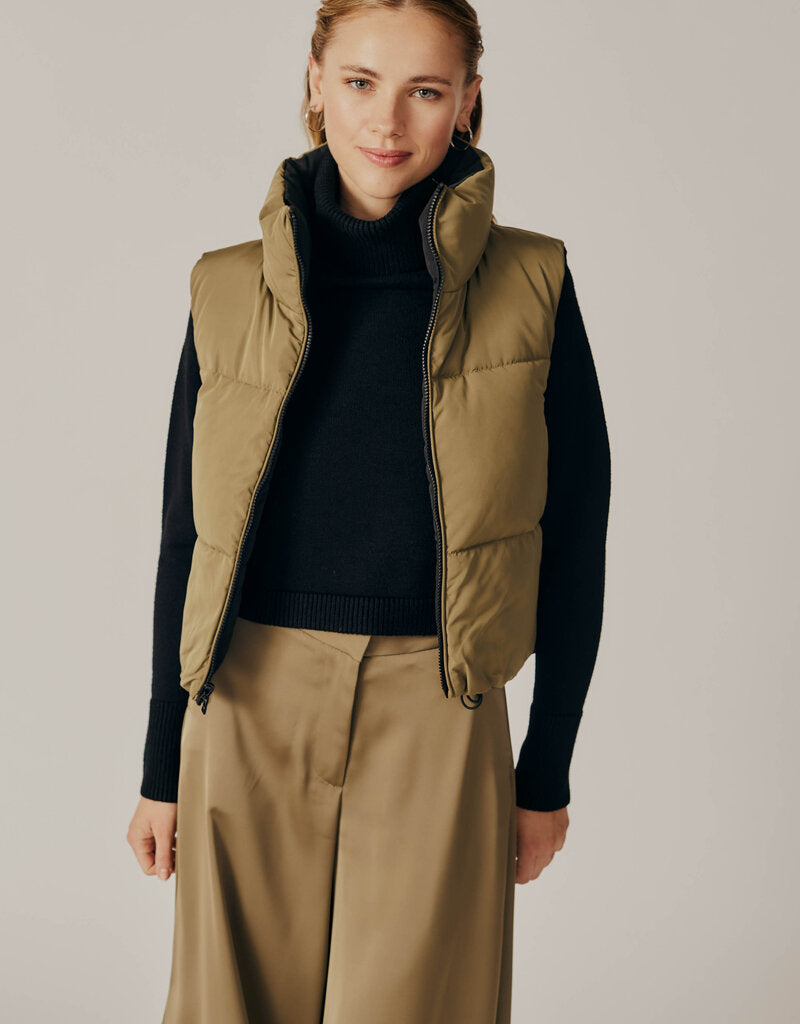 SOL Reversible Puffer Vest Mサイズ SOL soonerorlater / REVERSIBLE PUFFER VEST / GR