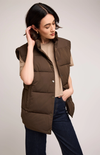 Nora Puffer Vest in Chocolate