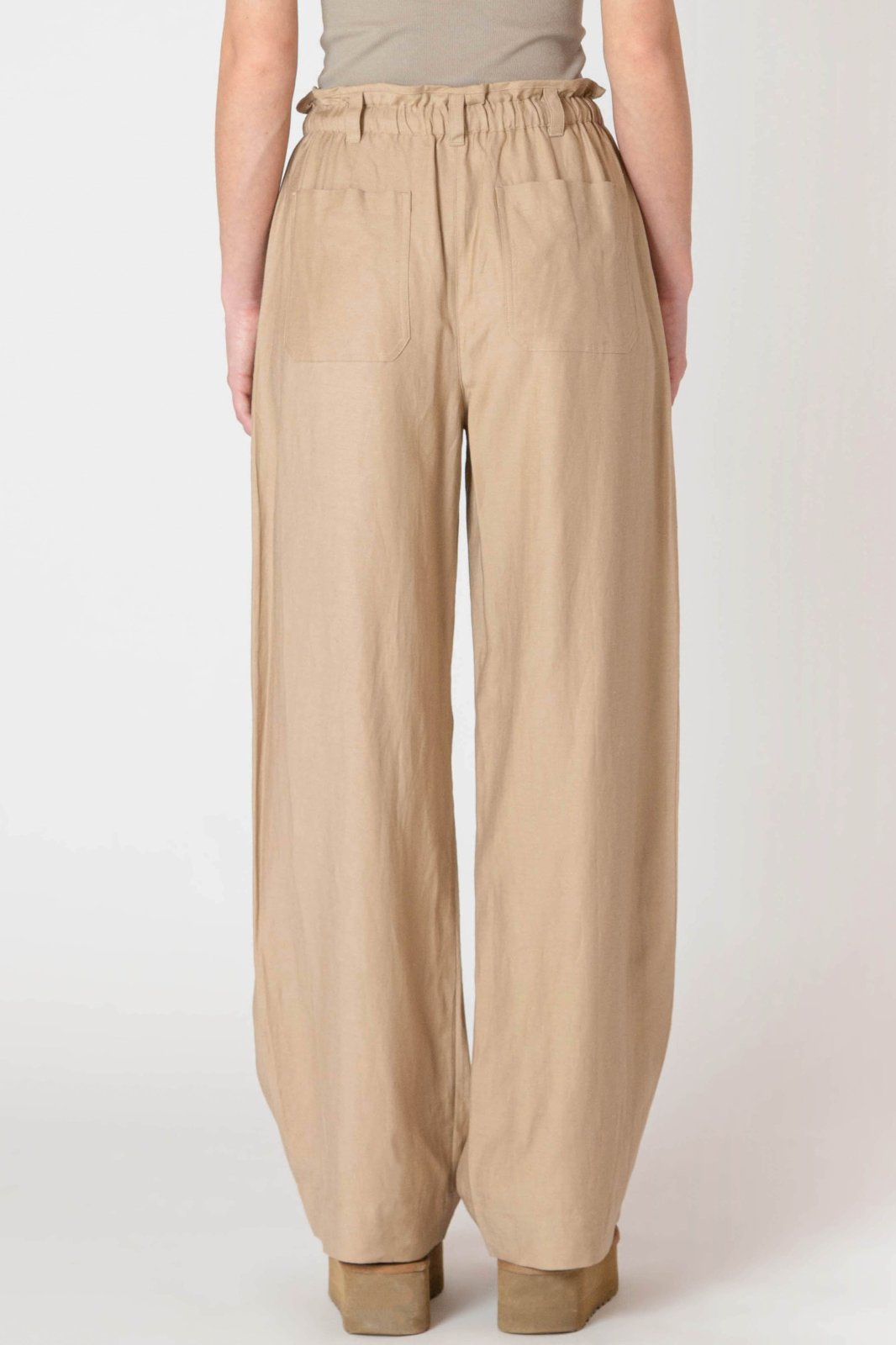 Wide Leg Flowy Pant | Safari