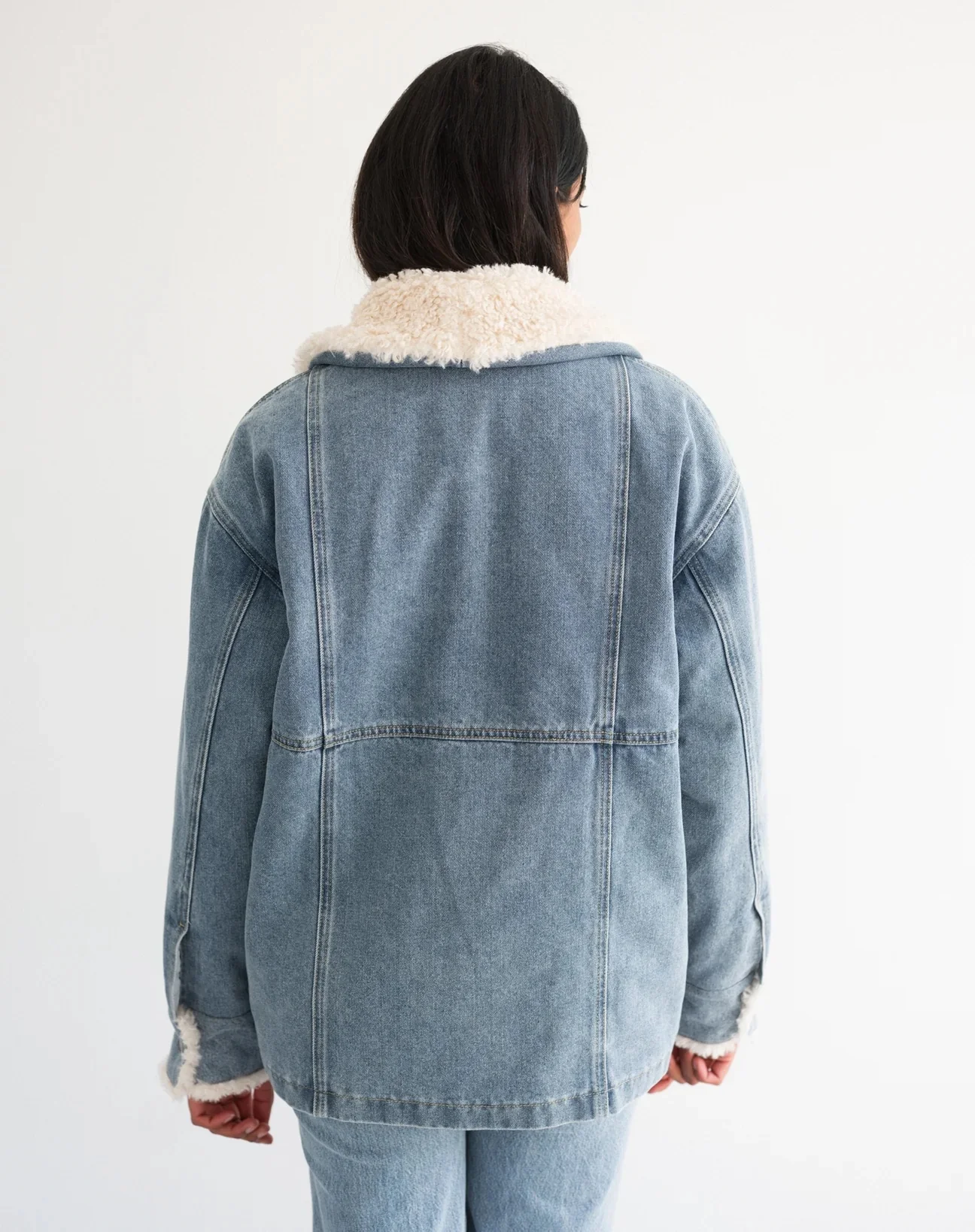 Sherpa Denim Jacket - Vintage Denim