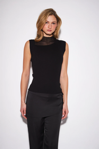 Gigi Knit Tank | Caviar