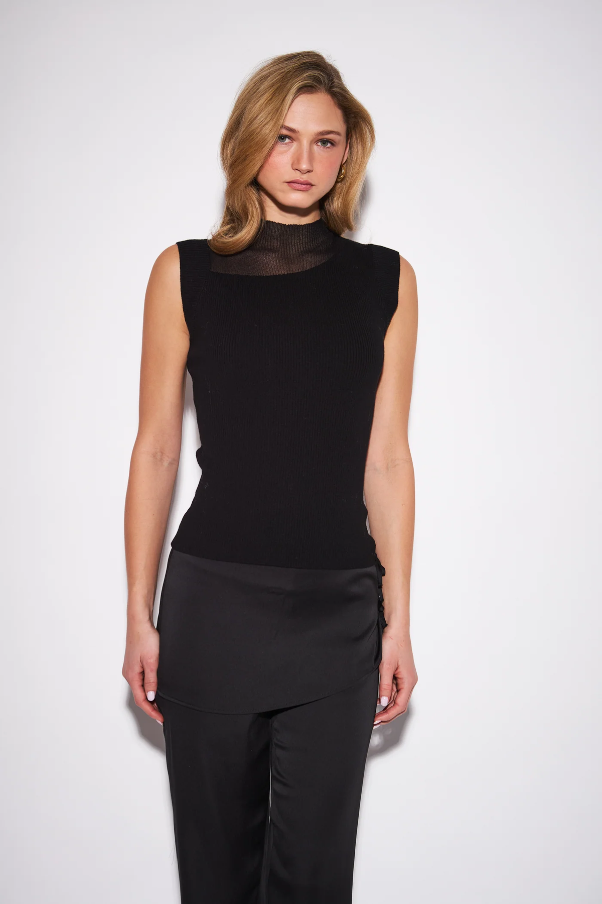 Gigi Knit Tank | Caviar
