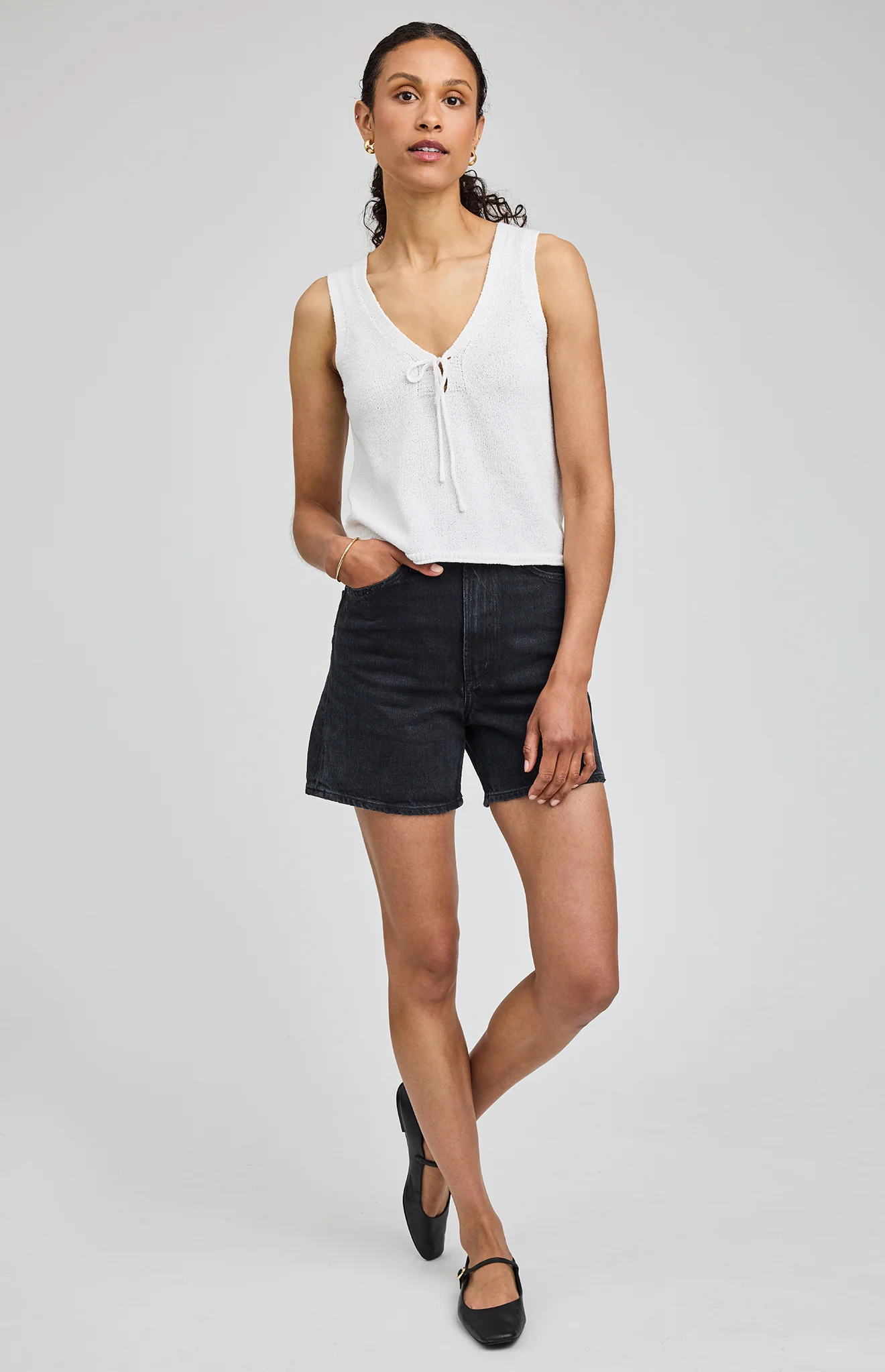 Rebel Knit Tank | White