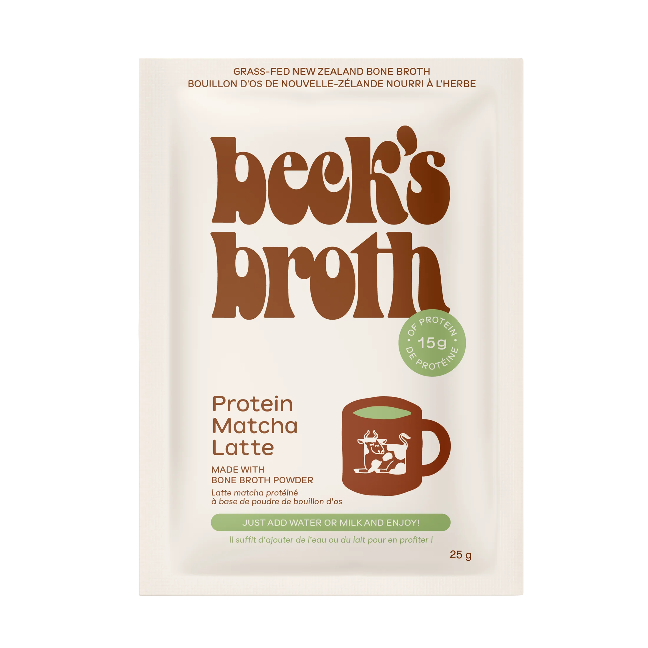 Beck's Broth | Matcha Bone Broth | Single Serving