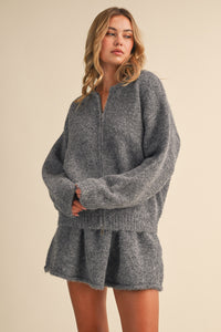 Sabrina Sweater Set in Charcoal