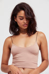 Skinny Strap Seamless Brami in Nude