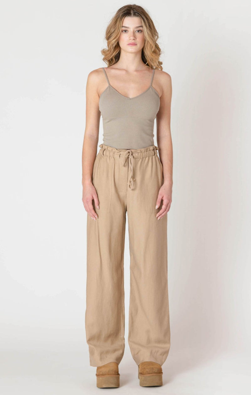 Wide Leg Flowy Pant | Safari