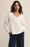 All Around V-neck Sweater | White
