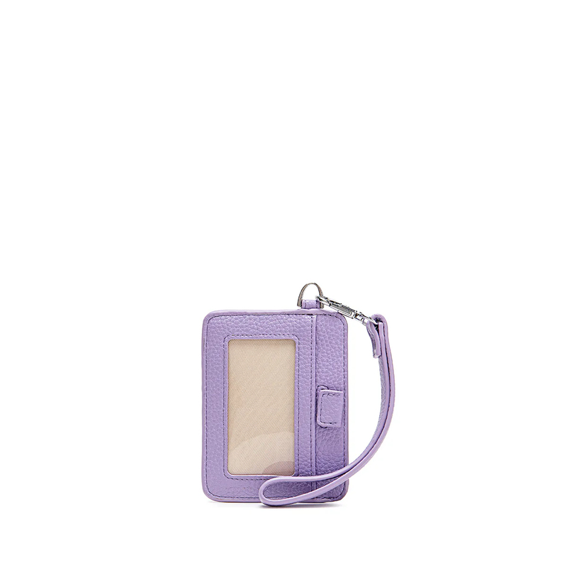 Kit Card Wristlet in Lavender Pebbled