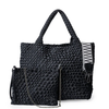 London Large Woven Bag In Black Onyx