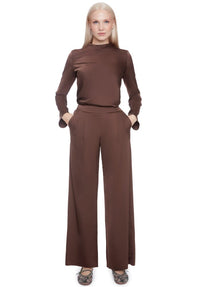 Fiona Solid Satin Wide Leg Pant