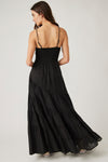 Sundrenched Solid Maxi Dress In Black