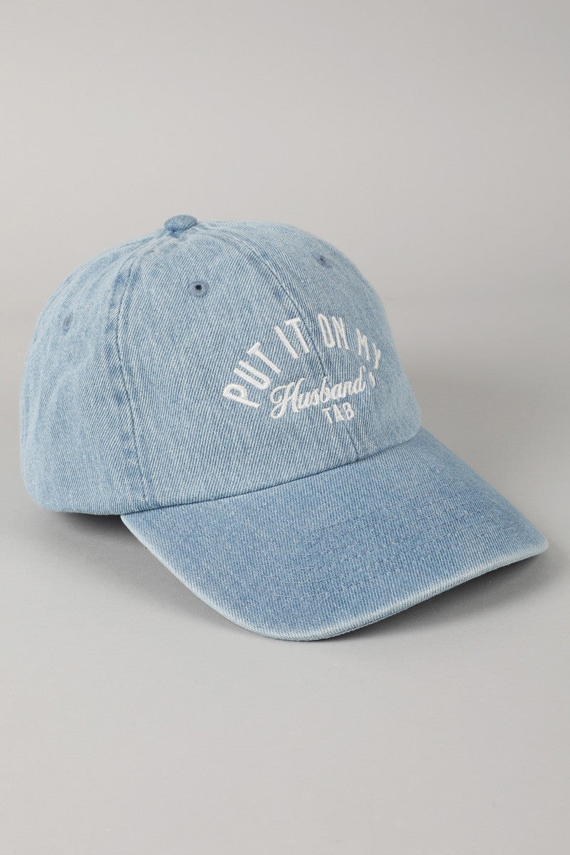 Put It On My Husbands Tab Baseball Cap