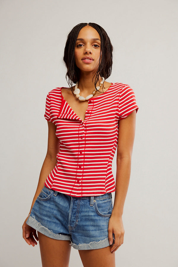 Most Wanted Cardi | Red|White Stripe
