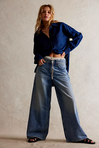 We The Free Waterfalls Baggy Wide-Leg Jean In Outlaw