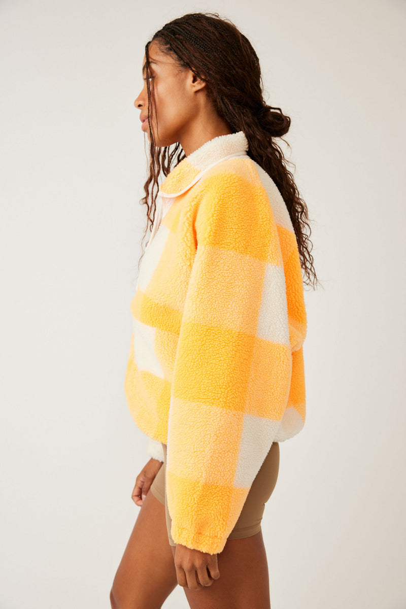 Rocky Ridge Pullover in Electric Orange Gingham