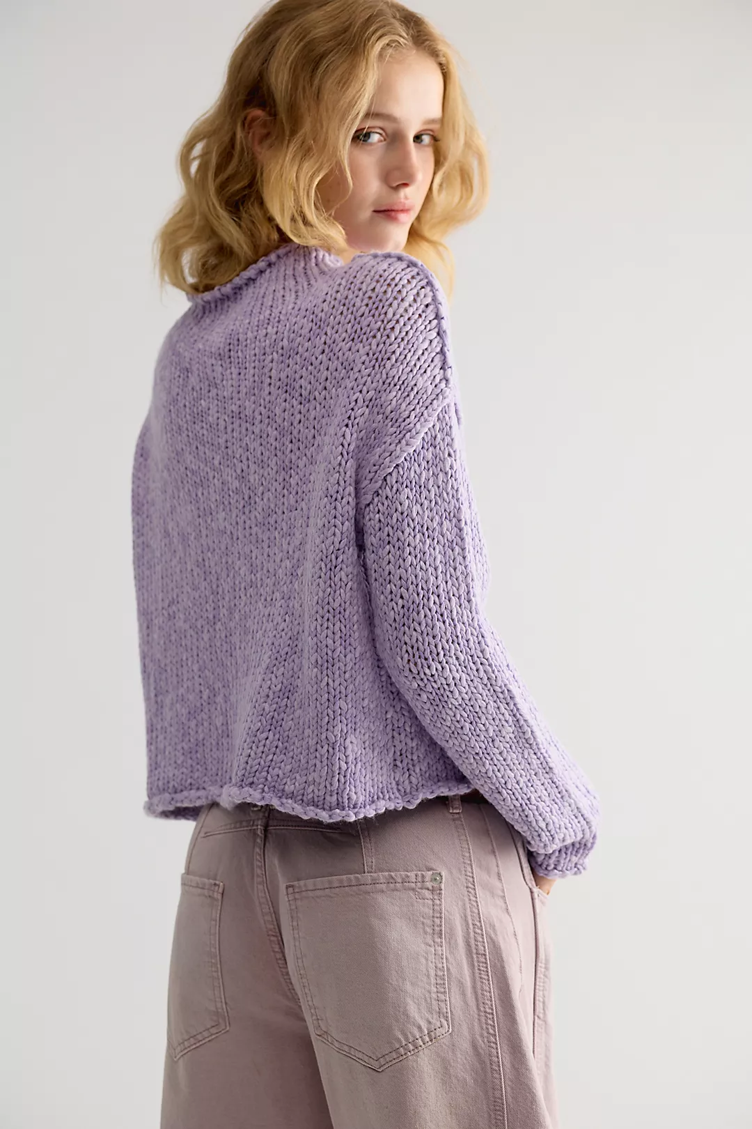 Opal Sweater in Purple Satin