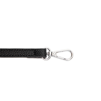 Circle Crossbody Bag in Black Pebbled