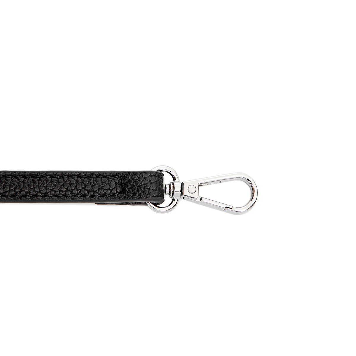 Circle Crossbody Bag in Black Pebbled