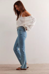 Zena Slim Straight Jeans in Union Blue