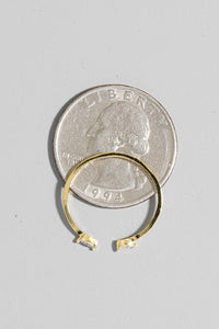 Gold Dipped Double Marquise Cut Cz Open Band Ring