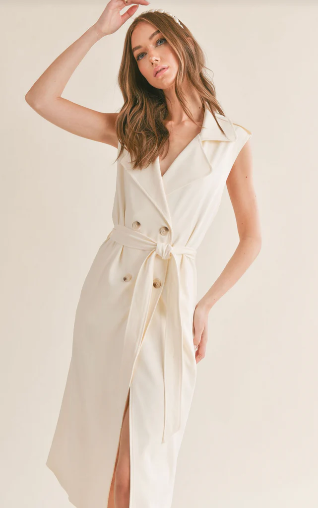 Follow Me Midi Dress in Cream