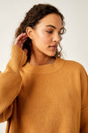 Easy Street Crop Pullover In Golden Squash