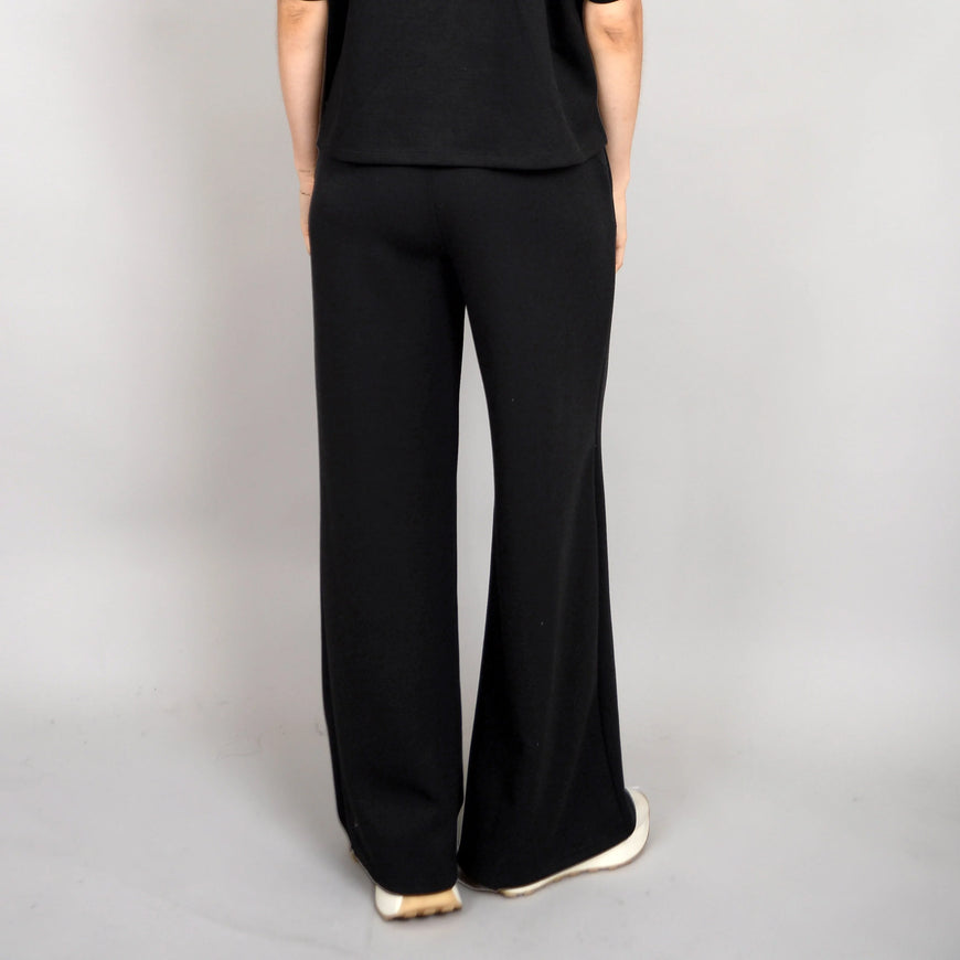 Erika Drawstring Pant in Black | Scuba Collection