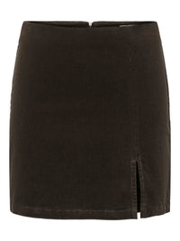 Flora Cord Skirt in Chocolate