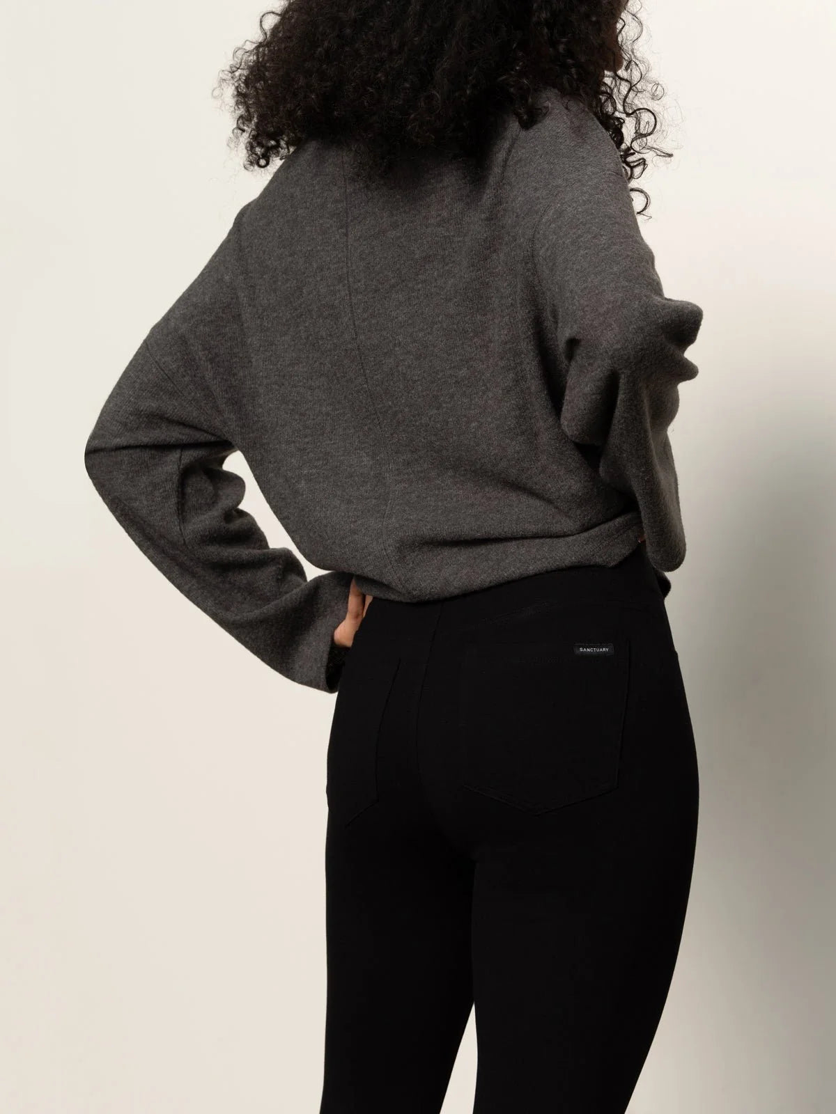 Runaway Pull On Ponte Legging in Black