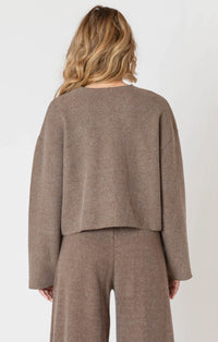 Knit Cardigan + Wide Leg Pant Set | Mocha