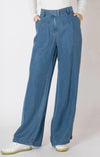 Daisy Drape Trouser in Chambray