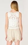 Crochet Vest in Cream