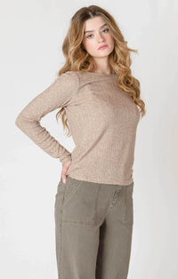 Thermal Knit Shirt in Heather Taupe