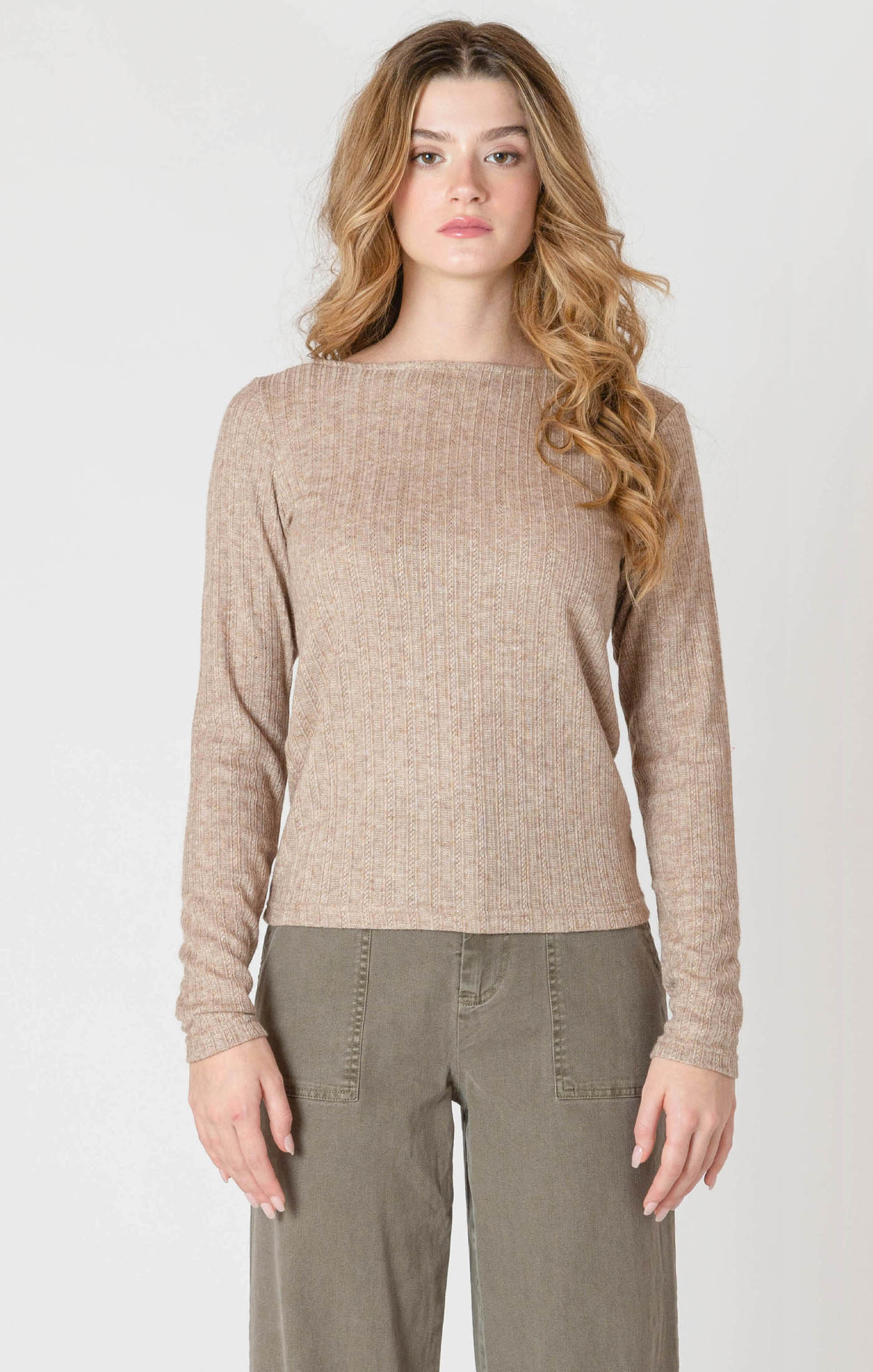 Thermal Knit Shirt in Heather Taupe