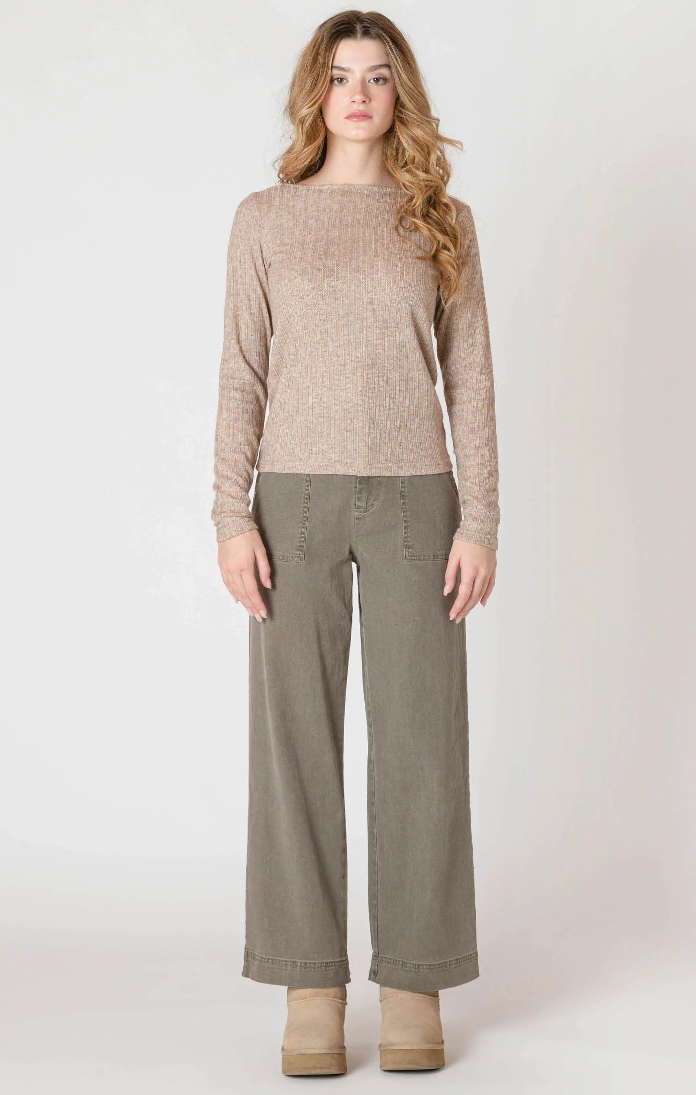 Thermal Knit Shirt in Heather Taupe