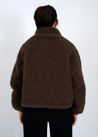 Janna Sherpa Jacket in Chocolate