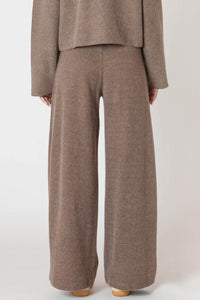 Knit Cardigan + Wide Leg Pant Set | Mocha