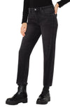 Liv Relaxed Non-Skinny Skinny with Seam Details | Washed Black