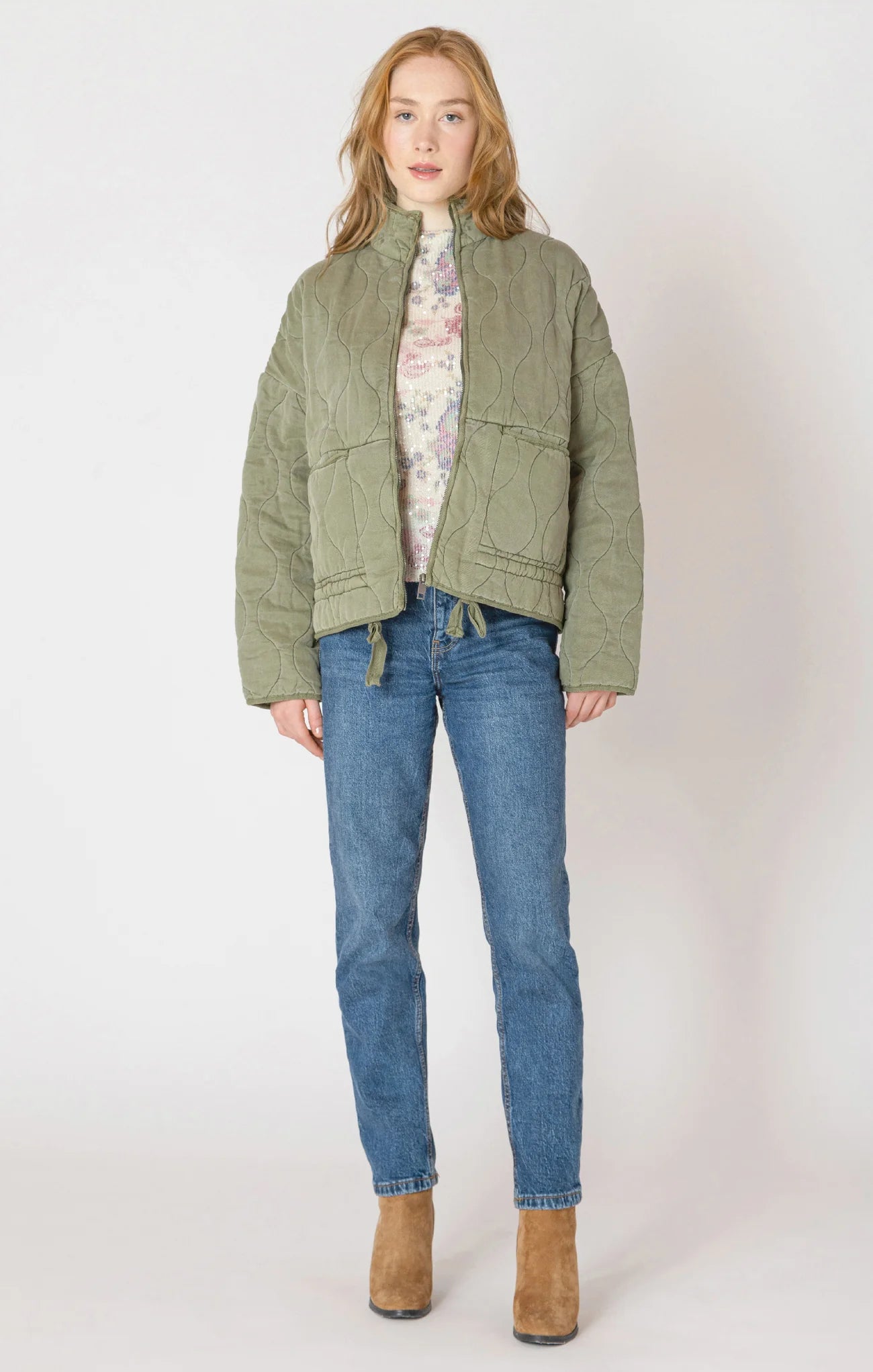 Drawstring Quilted Jacket