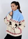 Alpine Sherpa 1/2 Zip in Ski Print