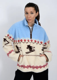 Alpine Sherpa 1/2 Zip in Ski Print