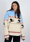 Alpine Sherpa 1/2 Zip in Ski Print