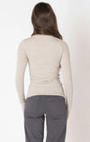 Brushed Crewneck Tee in Light Heather Taupe