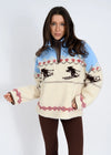 Alpine Sherpa 1/2 Zip in Ski Print